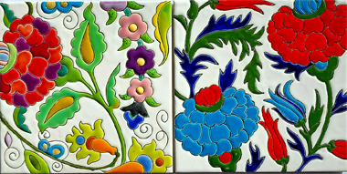 オイルで描くイズニックタイル・トルコの伝統的草花文様
